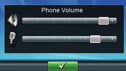 1. Tap the Volume button. 2. Tap on the volume (top) slider to adjust the volume.