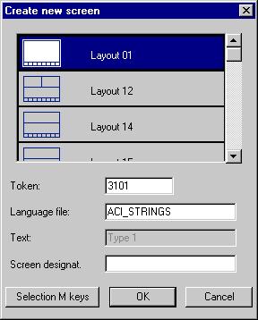 5-10 Configuration of NC Screen and Header (MTC 200) NC Screen Dialog Boxes Creating a new NC screen Fig. 5-9: Dialog box: Create new screen ACIConfigDialogNeuerBildschirm.