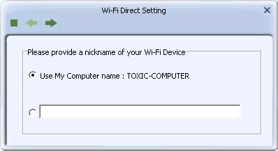 Your computer will enter Wi-Fi direct standby mode and scan for any Wi-Fi direct capable computer nearby.
