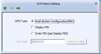 4.1.1.1 Establish connection with P2P device To establish connection with a P2P (peer to peer) device, double-click on its icon, and you ll be prompted to select its WPS