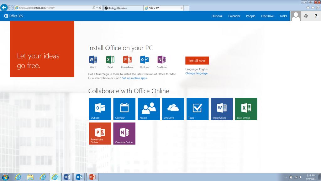 Students may use the web based version of office by logging into the portal.