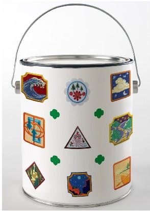 Collectible Girl Scout Candle! Girl Scout candle series beginning in Fall 2018. Round ceramic, reusable container.