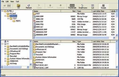 8.2 Displaying a File List Procedure Displaying a File List On the Xviewer tool bar, click the Open Inst to open the Communication Setting dialog box.
