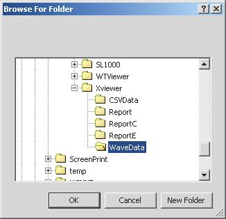 The Browse For Folder dialog box opens. * You can select one or more WDF files for conversion. To select multiple files, hold down the Ctrl key while clicking to select them.