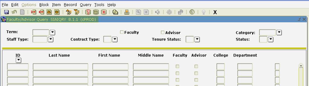 5. If the Advisor is the student s primary Advisor, click in the Primary check box to place a check in the box one Advisor must be indicated at the Primary Advisor. 6. Perform a Save function.