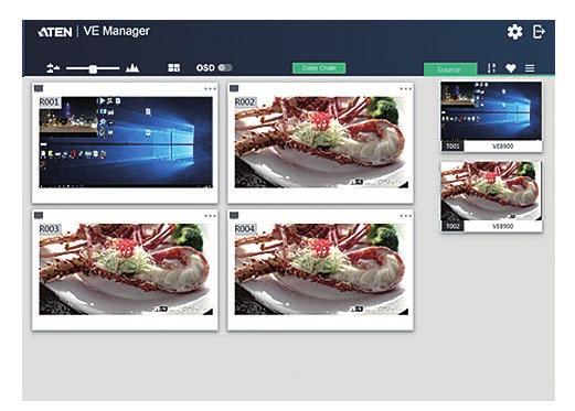 Intuitive Web GUI VE Manager The VE89 Series can be configured via its