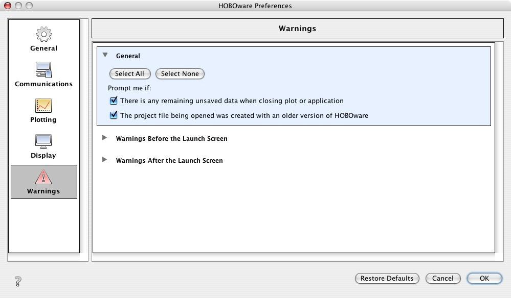 Chapter 4: Customizing HOBOware Lite Some HOBOware Lite warning dialogs offer you a checkbox to disable the warning so that you do not see it again.