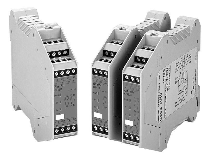 Safety Relay Unit Ultra Slim Safety Relay Unit 17.5 mm wide models available with 2 or 3 poles. 22.