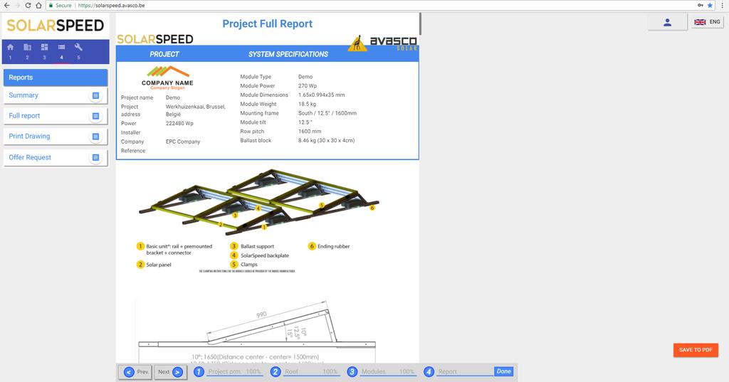 Full Report (ballast) Open the Reports page () from the ribbon menu.