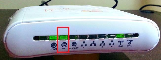 If the connection is made correctly, DSL light on your modem should be on and steady; otherwise, it will