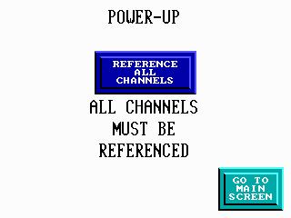 section) References all channels. (Must be pressed prior to operating the system.
