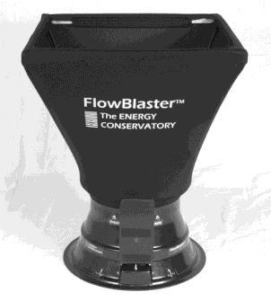 The FlowBlaster is shipped in the carrying case with the elastic skirt already installed on the black housing and attached to the assembled 16 x 16 frame.