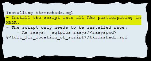 To do this, a PL/SQL script was created to look for INDEX_BACKUP tasks that are in an ORDERING_WAIT state and will then determine which backup pieces need to be transferred to RAHADR1 from RAHADR2.