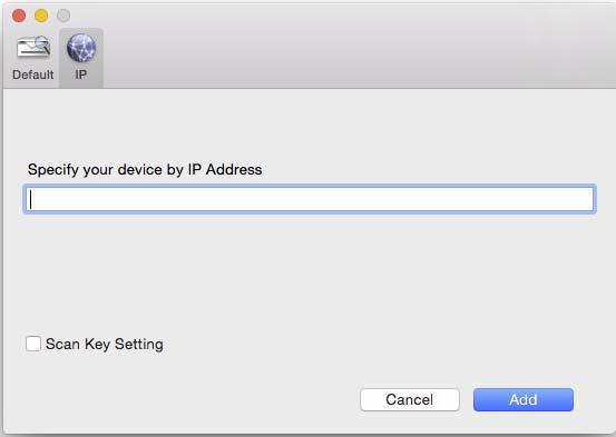 While specifying your machine s IP address, you can also configure Scan Key Setting.