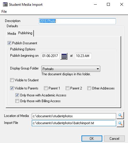 Click Delete t a single media entry Be sure yu select Delete buttn under Entries This Imprt (applies t the batch f recrds) Click the Pst buttn when yu are ready t pst the media files t the student