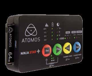 5 SSD / HDD media NINJA STAR Perfect for Drones & recording with existing monitors HDMI (micro) in/out No monitor 95 x 60 x 25mm, 3.7 x 2.4 x 1.0 Apple ProRes CFast 2.0/1.