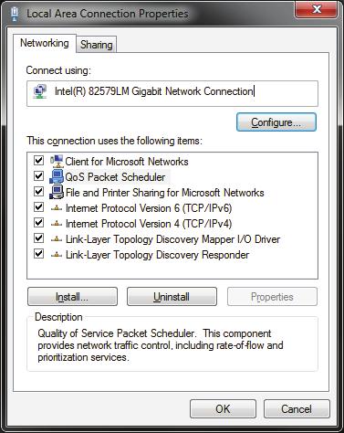 11 IP Configuration Properties To update the PC IP address properties, follow the pathway: Control Panel è Network and Internet è Network Connections è