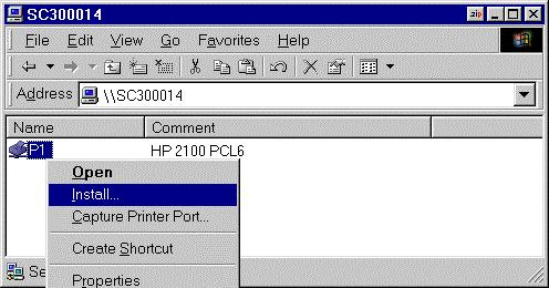 On the View menu, select Details. 3. Locate the desired LevelOne Printer Server, as shown below: If it is the same Workgroup as your PC, it will be listed on screen.