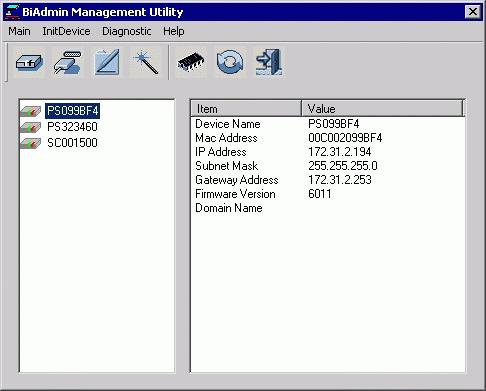 Chapter 5 BiAdmin Management Utility 5 This chapter describes the installation and operation of the BiAdmin Configuration & Management program.