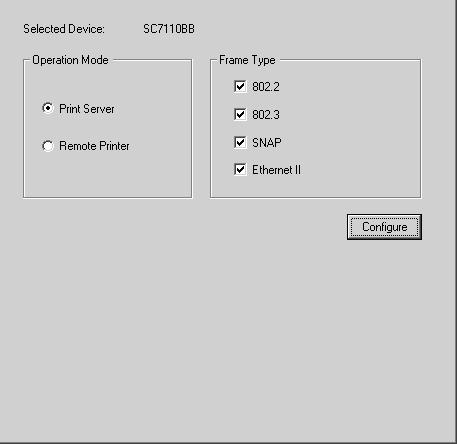 Level One Printer Servers NetWare 3 and 4 The FPS-3001TXU LevelOne Printer Server supports the NetWare network protocol, allowing you to use the NetWare "Print Server" and "Remote Printer" modes.