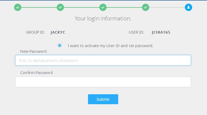 BIBPlus Login 6a To activate User ID for first time