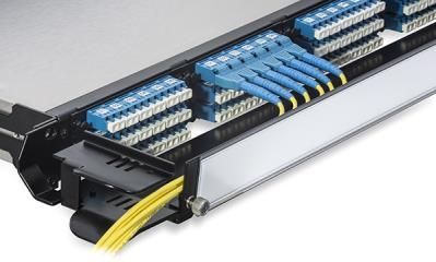 Accessories: Patchcord Guides with foldaway labeling field For routing