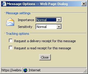 2) The options dialog box will open.