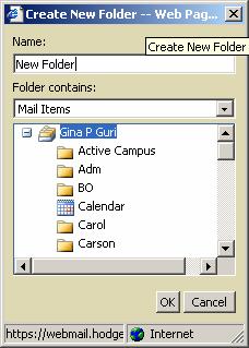 Creating and Deleting Folders: 1) To create a new folder, right click on the folder that the new folder should reside under.