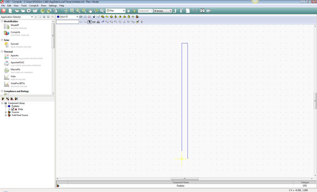 2.2. The Component Modeller Workspace The sub-window you are now looking at is the Component Modeller workspace. The workspace is divided as follows: 2.2.1.