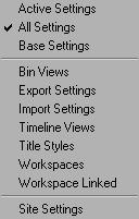 37 2. Click the Fast Menu button and choose a settings display group from the Settings menu.