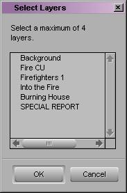 99 The Select Layers dialog box appears. Select the layers you want to import and click OK.