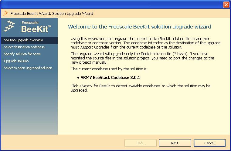 Upgrade the Solution Using BeeKit Figure 3. BeeKit Solution Upgrade Wizard 4. Export the new solution file. 5.