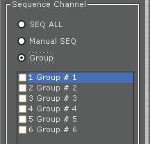 You can set the system to run the sequence view under different screen split modes and display, for example, four videos at once and then display the other four in sequence.