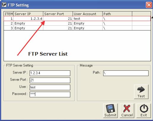 Setting up Event Servers FTP Server 1. Select at the bottom in Live View page 2. Click on Event Settings from the left-pane menu in the System Settings dialog 3.