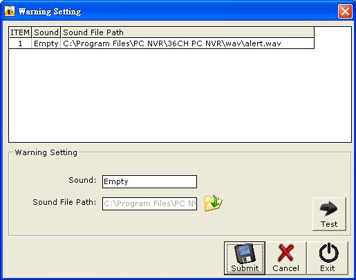 Setting up Event Servers Warning Server 1. Select at the bottom in Live View page 2. Click on Event Settings from the left-pane menu in the System Settings dialog 3.