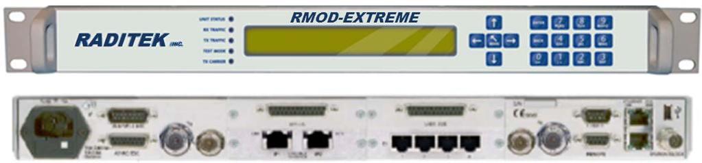 SCPC-EXTREME Satellite Modem to 256QAM, with data rate: 18K-200 Mbps & dual IF: 70/140M and L band SATCOM SCPC Extreme Modem RADITEK s new software-defined modem, the SCPC Extreme modem has a