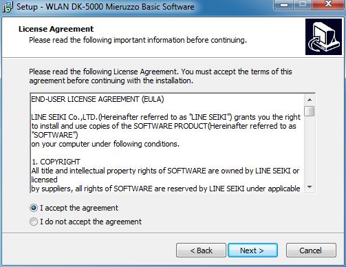 1.1.4 Read the License Agreement and select I accept