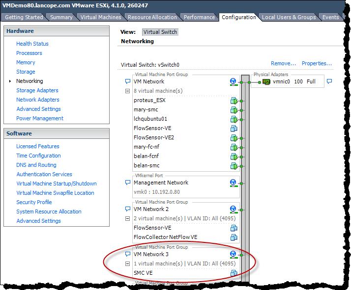 Installing a Virtual Appliance using VMware vsphere Client 3. Click the Promiscuous Mode checkbox. Select Accept from the drop-down list. 4.