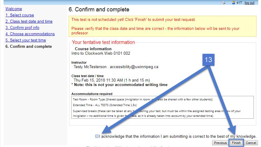 STEP 14 You will be taken to a page that says, Thank you for your submission.