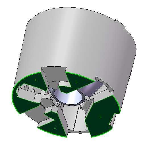 The lens assembly can be secured to the PC board by using glue or silicone RTV.
