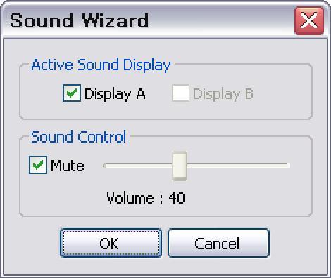 Sound Setting Press the Sound icon, the following Sound Wizard window will appear.
