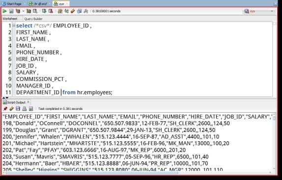 Format Query Results Directly to CSV, XML, etc Add Comment Execute via F5