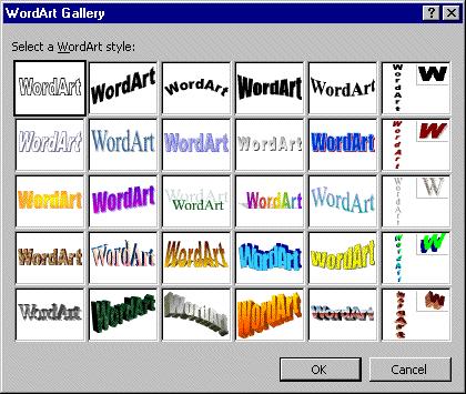 Find the blue capital A on your WordArt toolbar.
