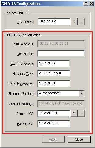 GPIO-16 General Purpose Input Output Frame GPIO-16 and AZedit 19 3. In the Description field, enter a unique description of the GPIO-16 device, if desired. 4.
