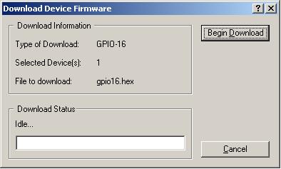 The Software Versions popup menu appears. 2. From the Software Versions popup menu, select GPIO-16. The GPIO-16 Version Information window appears. 3. Right-click the GPIO-16 you want to upgrade.