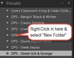 Take note where the extracted files are located on your computer hard drive because you ll need them for the next step. Step 3 Inside of Lightroom, open the Develop module by clicking on it.