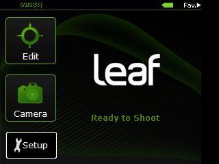 Chapter 2 - Getting Started Turning on the Leaf Aptus-II Digital Camera Back The procedure for turning on your Leaf Aptus-II digital camera back depends on whether you use a compact flash card and