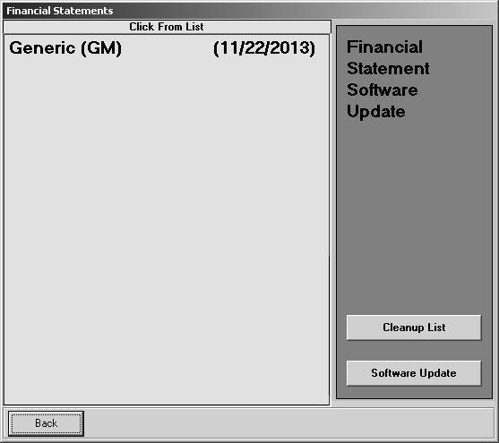 Generic (GM) Financial Statement Understanding the Workflow The steps you take at different stages while generating the financial statement will vary based on the amount of information you have to