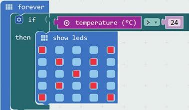 It s a simulation In this task, you will simulate the heating and cooling systems coming on using the micro:bit display and write code to control the temperature of your imaginary