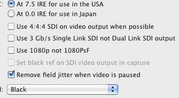The USA and countries that use 7.5% setup should enable this setting; if you re working in Japan and countries that don t use this setup, leave this set to 0 IRE setup.